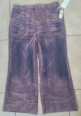 Pilcro Anthropologie NWT 33P Lilac Wide Leg High Rise Jeans Petite 33